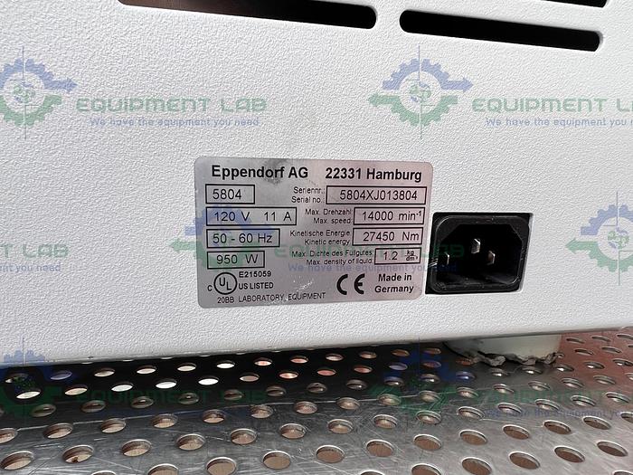 Used Eppendorf 5804 Benchtop Centrifuge w/ Eppendorf A-4-44 Rotor 5000 RPM