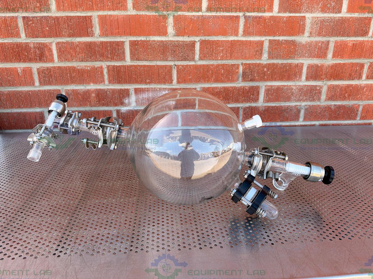 Used Adam & Chittenden Scientific Glass Collection Flask w/ QVF Connections