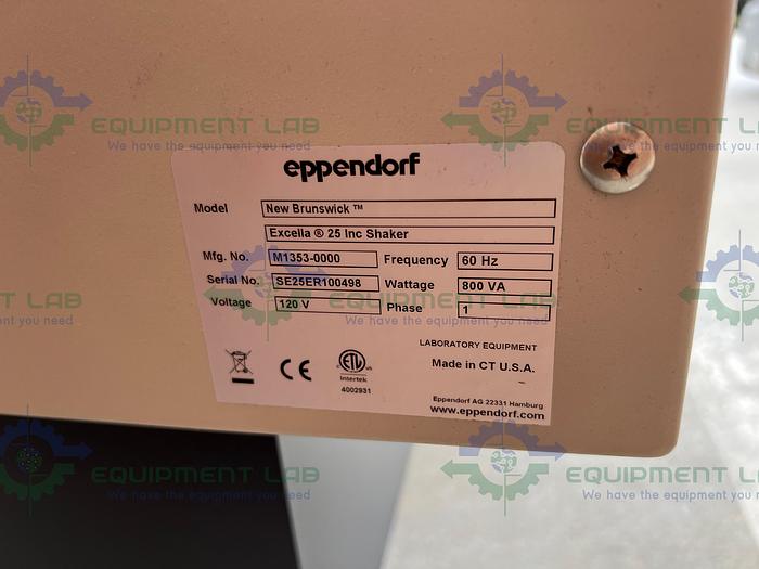 Used Eppendorf New Brunswick Excel E25 Incubator Shaker 60°C, 120V w/ 1" Orbit
