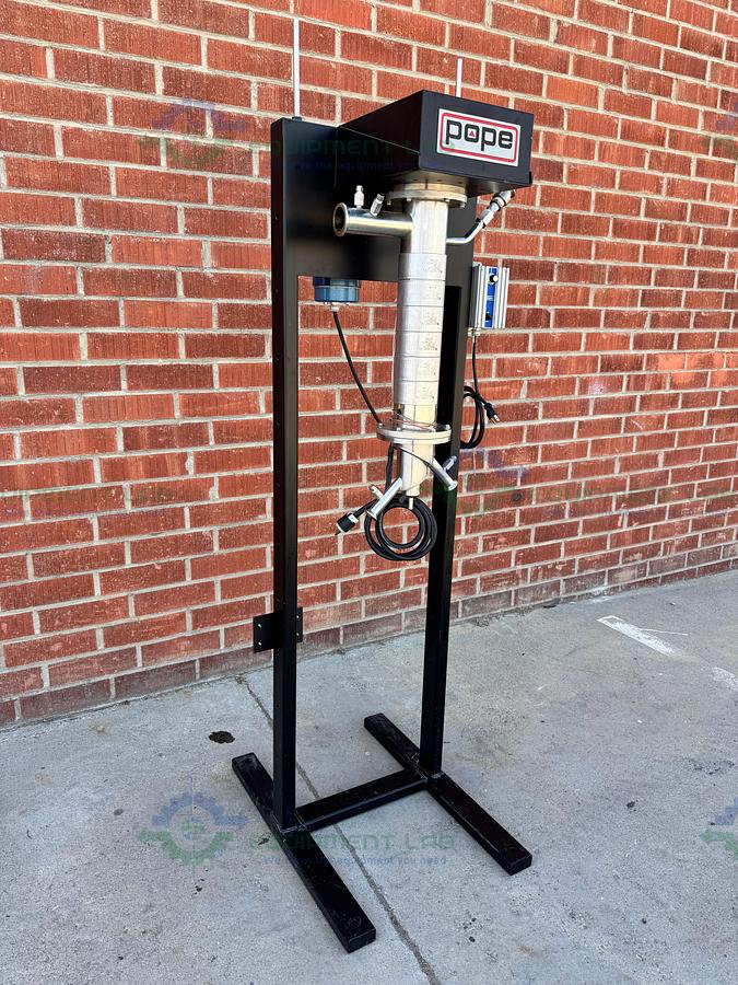 for parts or not working Pope Scientific 4" Wiped Film Evaporator Frame w/ Graham 6017 Motor 1/3 HP