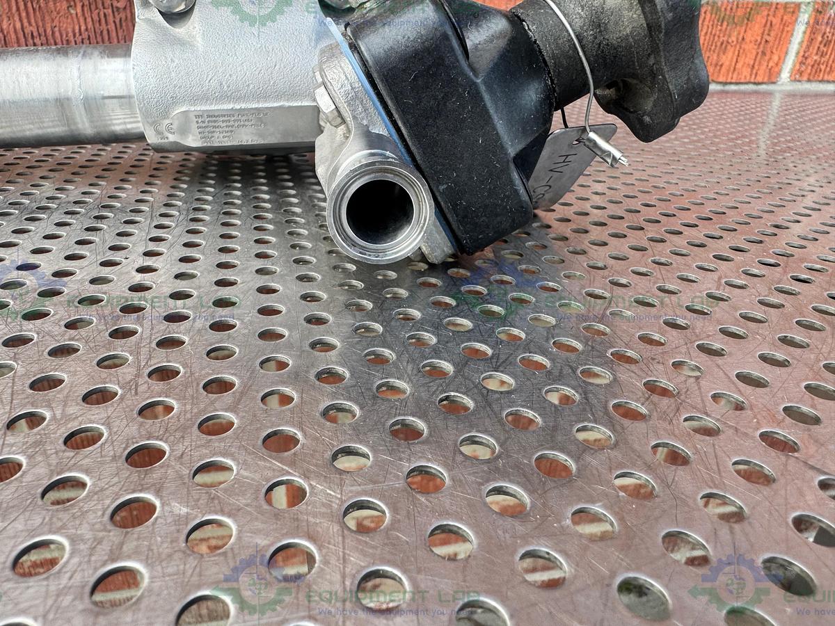 Used 2- ITT Pure Flo RA0.5MAX Diaphragm Valve w/ 1" to 1/2" Sanitary Fitting