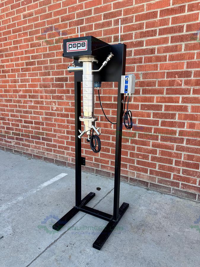 for parts or not working Pope Scientific 4" Wiped Film Evaporator Frame w/ Graham 6017 Motor 1/3 HP