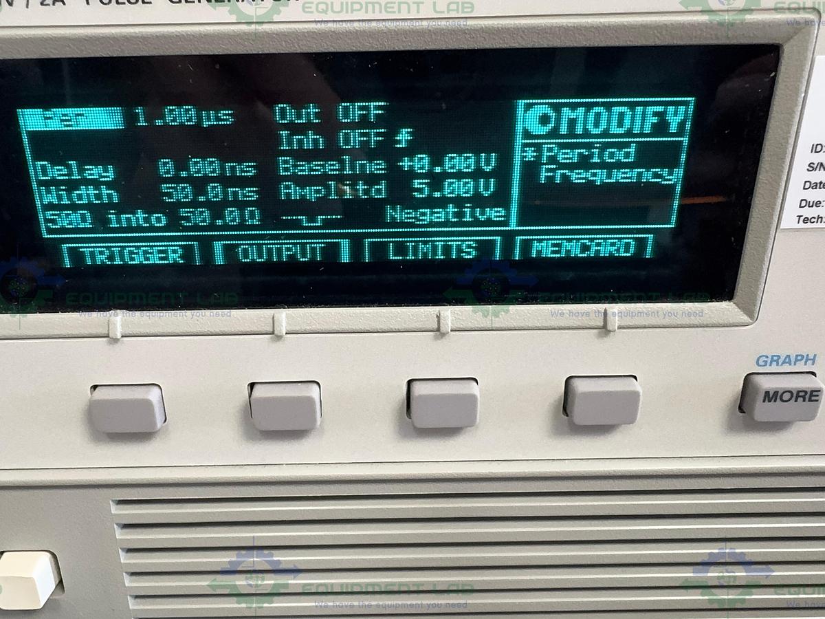 Used HP Hewlett Packard 8114A High Power Pulse Generator 100V / 2A