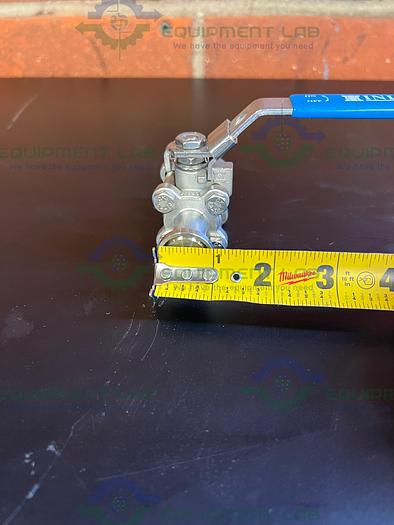 Used Hinline Stainless Steel Ball Valve w/ 3/4" Sanitary Fitting