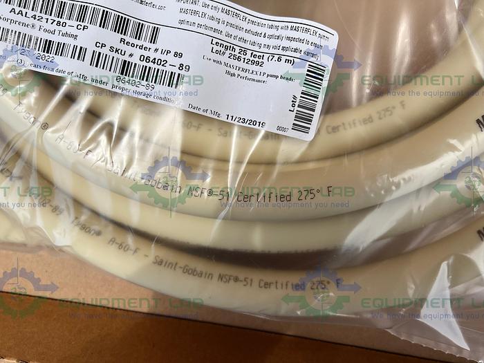 Used Masterflex I/P 89 Norprene High-Performance Precision Pump Tubing 25 Ft, 25mm