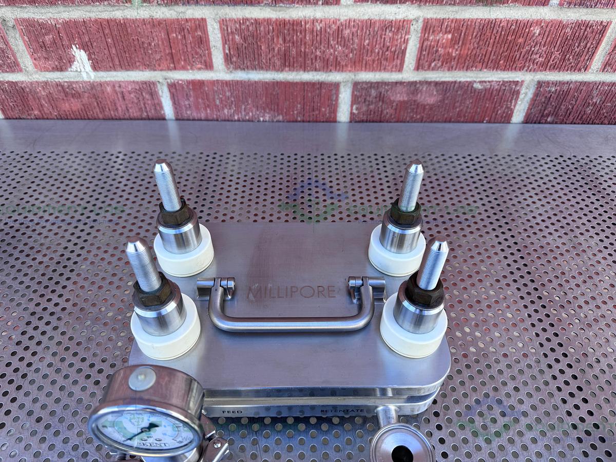 Used Millipore Stainless Steel Pellicon Filter Holder w/ GW Kent Gauge