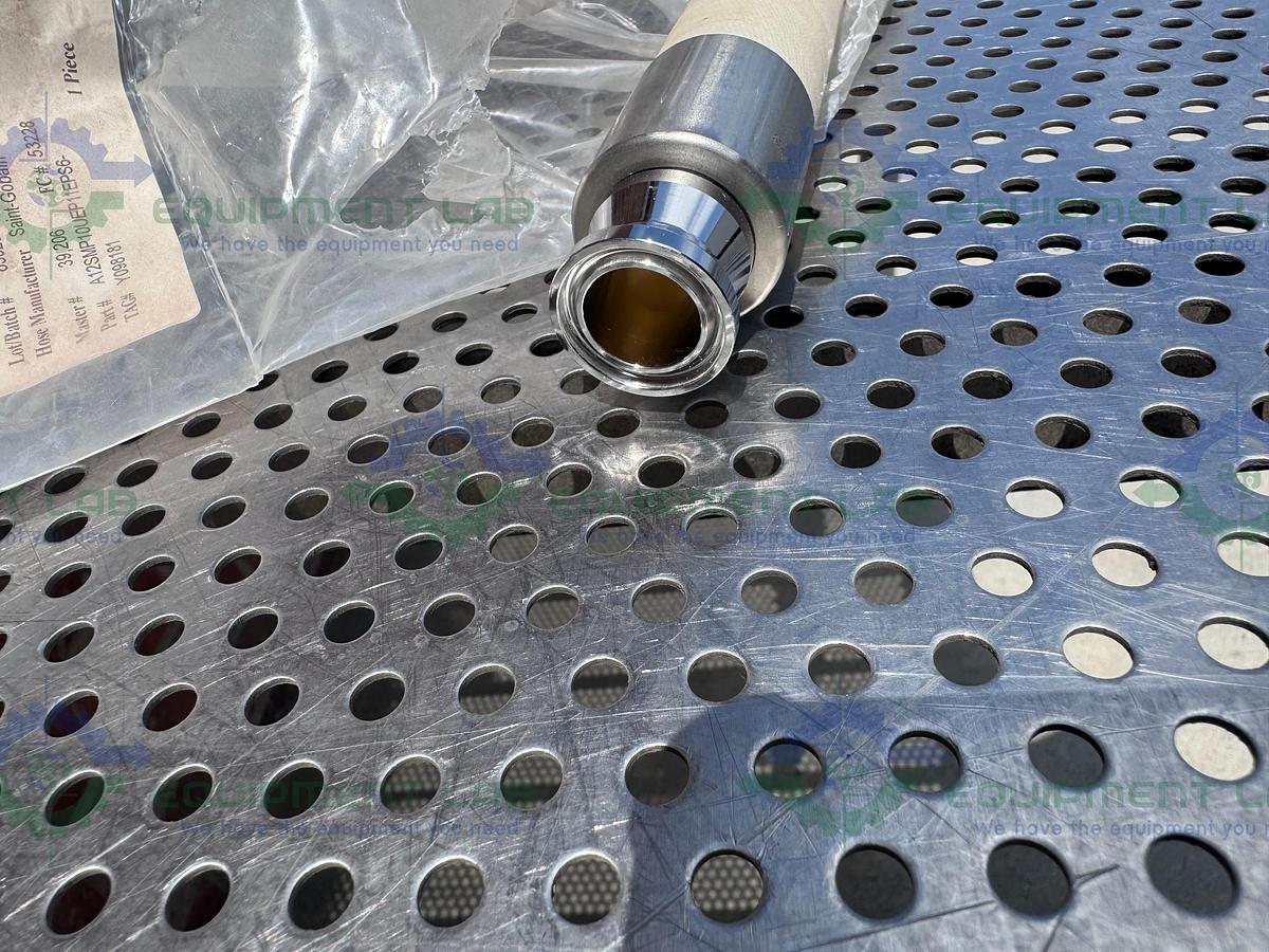 Used Saint Gobain 94" Silicone Hose w/ 3/4" to 1 1/2 Sanitary Fitting