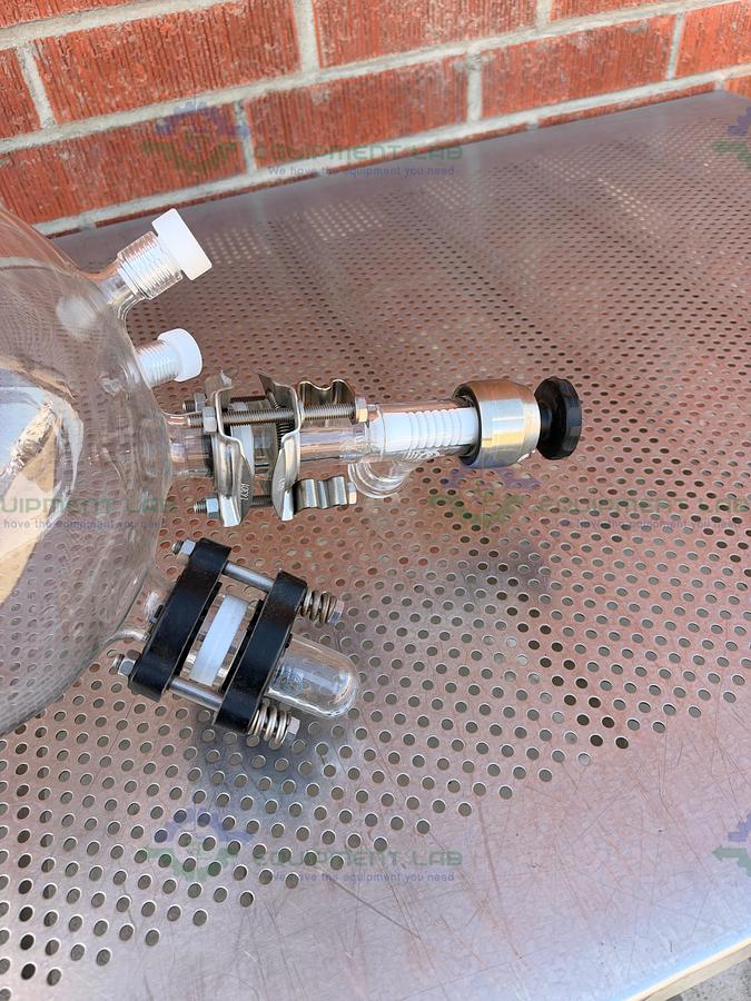 Used Adam & Chittenden Scientific Glass Collection Flask w/ QVF Connections