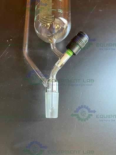 Used Chemglass CG-1714-06 1000mL Addition Funnel, Graduated, 24/40 Joint, PTFE Valve