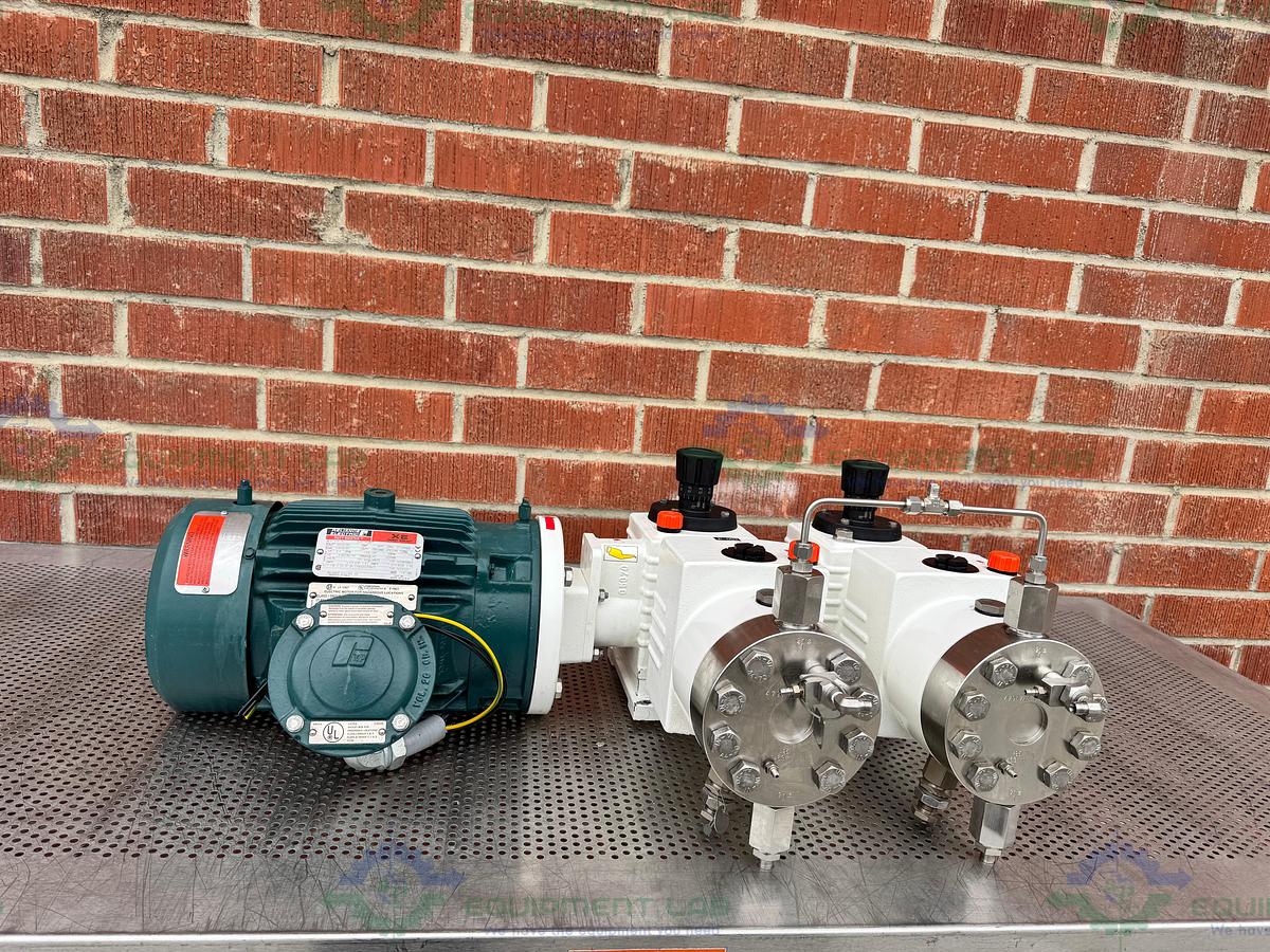 Used Lewa LDC 2 Waterlike Diaphragm Metering Pump w/ Reliance Electric 2.4 HP Motor