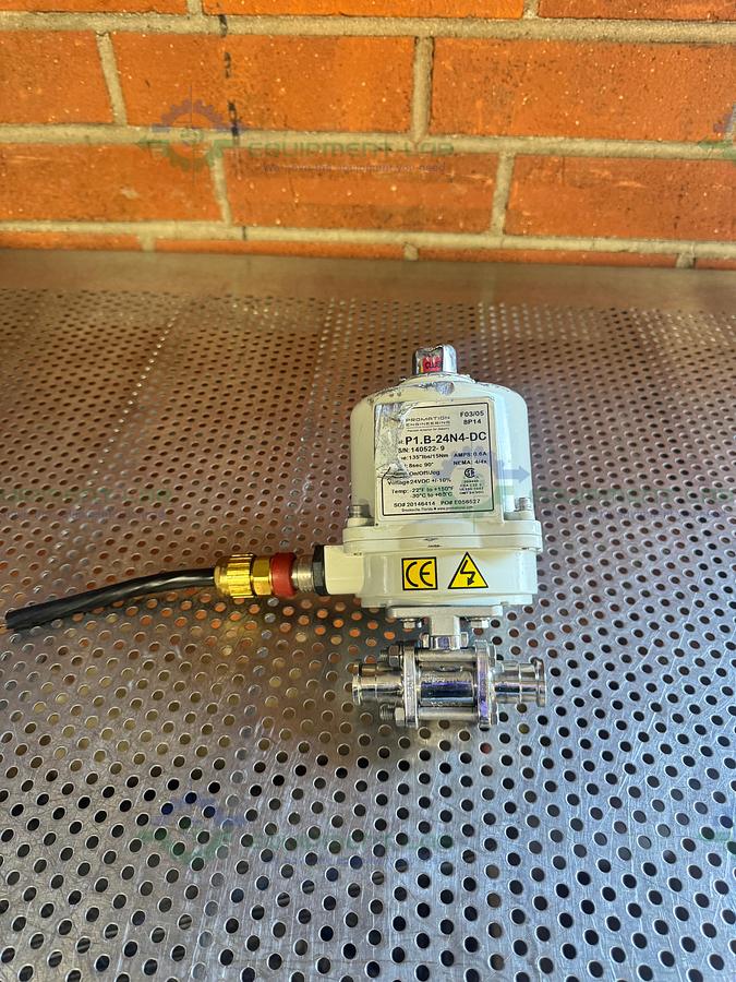 Used Promation P1.B-24N4-DC Precision Actuation Valve 135 Lbs /15Nm w/ 3.4" Valve