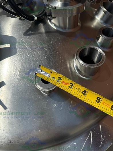 Used Precision 250 Liter Stainless Steel Jacketed Reactor 45 PSI w/ Lightnin Mixer.