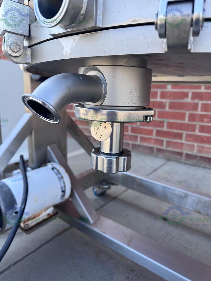 Used Allegheny Bradford 174 Liter Jacketed Nutsche Filter / Agitated Dryer