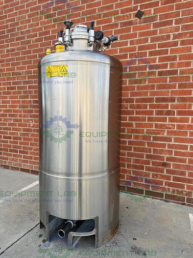 Used JBF Stainless  1000 Liter Stainless Steel Pressure Vessel Single Wall Tank