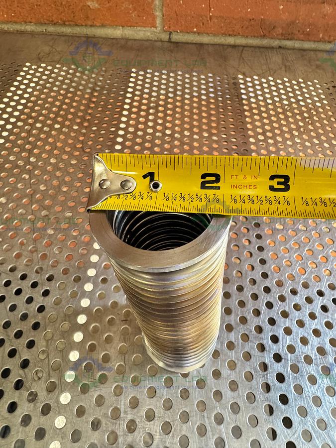 Used Stainless Steel Bellows Flexible Vacuum Hose 6" w/ KF 40 Fitting