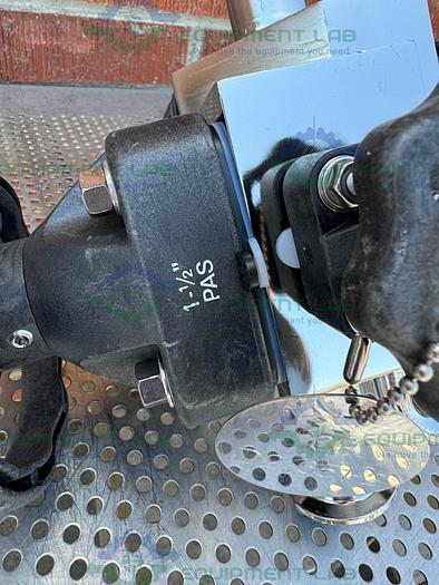 Used 4 ITT Pure Flo Stainless Steel Diaphragm Valve w/ 1/2" - 1 1/2 Sanitary Fittings