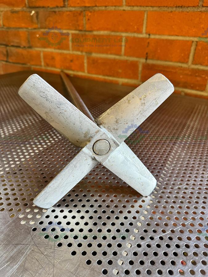 Used 39" Stainless Steel Mixing Shaft 1" Diameter w/ 8" Impeller