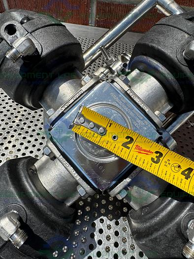 Used 4 ITT Pure Flo Advantage Stainless Steel Diaphragm Valve w/ 1" Sanitary Fitting