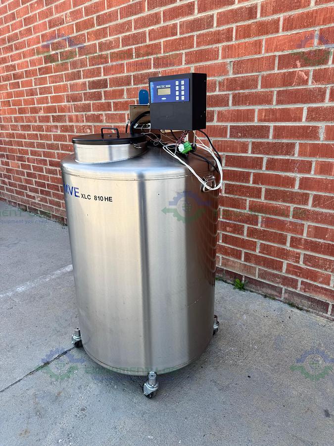 Used CHART MVE XLC 810 HE-F Liquid Nitrogen Cryogenic Storage Tank w/ TEC 3000
