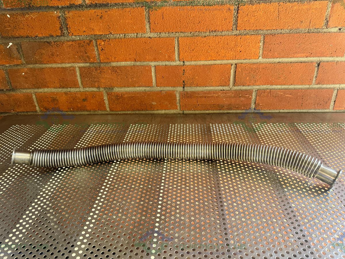 Used Stainless Steel Bellows Flexible Vacuum Hose 36" w/ KF 40 Fitting