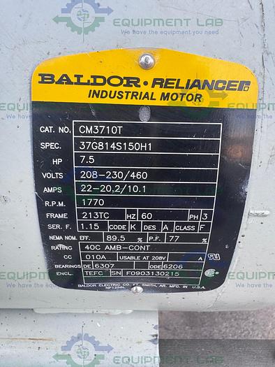 Used Fristam FZX2150 Centrifugal Pump Skid w/ Baldor Reliance 7.5 HP Motor 208/460V