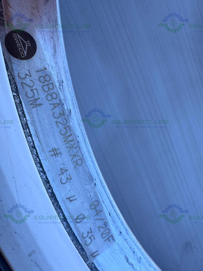 Used Sweco LS18S333 Stainless Steel 18" Vibratory Energy Separator w/ 325, 200 Micron