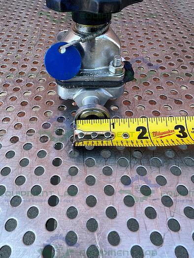 Used Saunders  Diaphragm Valve w/ 1/2" Sanitary Fitting