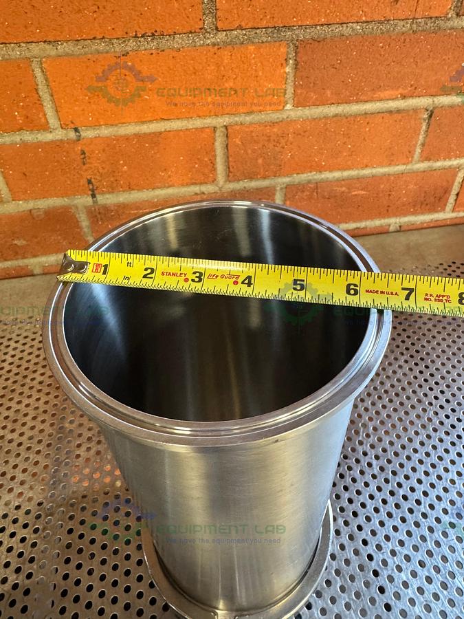 Used Stainless Steel 6.5" x 12" Column w/ 1 1/2" Sanitary Fitting Port
