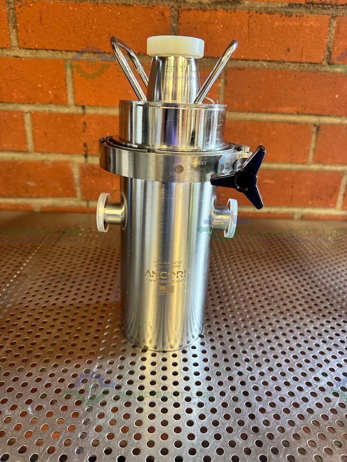 Used Ancorp VSCI-800-QF25 In Line Liquid Nitrogen Cold Trap 0.8 L w/ QF25 Fitting