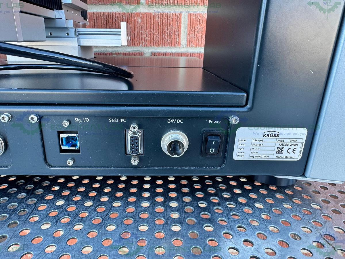 Used Kruss DSA100S Automated Contact Angle and Drop Shape Analyzer 100 W, 24 VDC