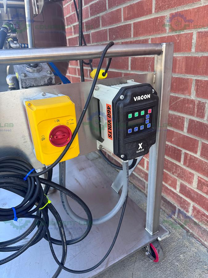 Used Lee 350 Liter Scrape Agitation Stainless Steel Half Jacketed Reactor w/ VFD