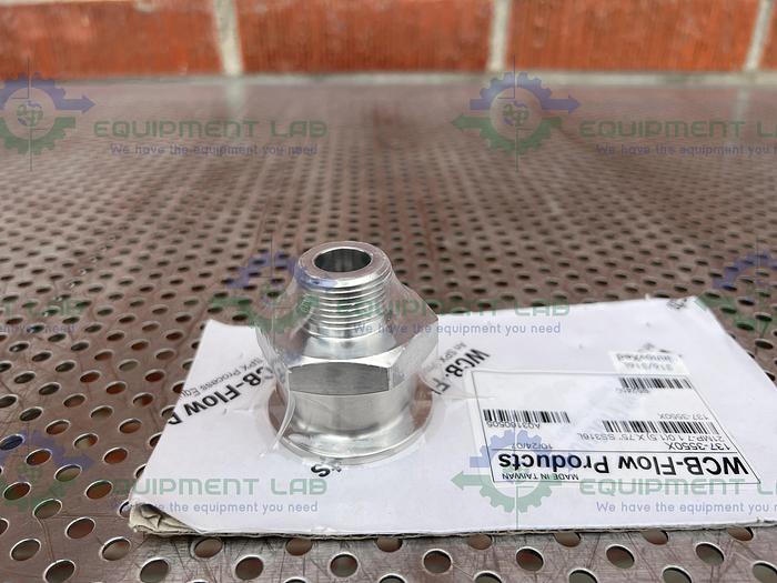 WCB Flow Products 137-3550X 21MP-7 Stainless Steel 1" Sanitary to .75" Fitting