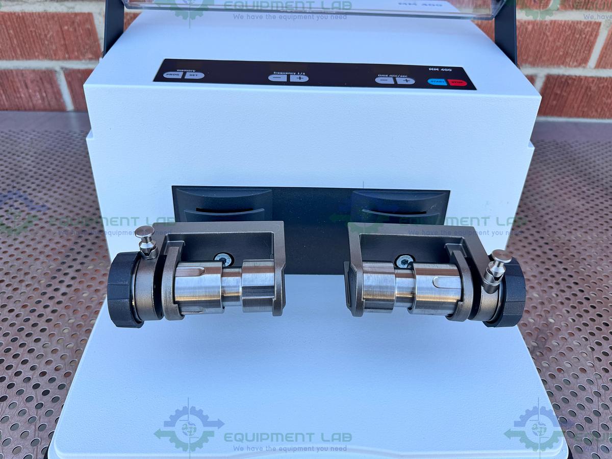 Used Retsch MM 400 Bench Top Mill Mixer w/ 2 10mL Mixer Jar Mills 100-240V