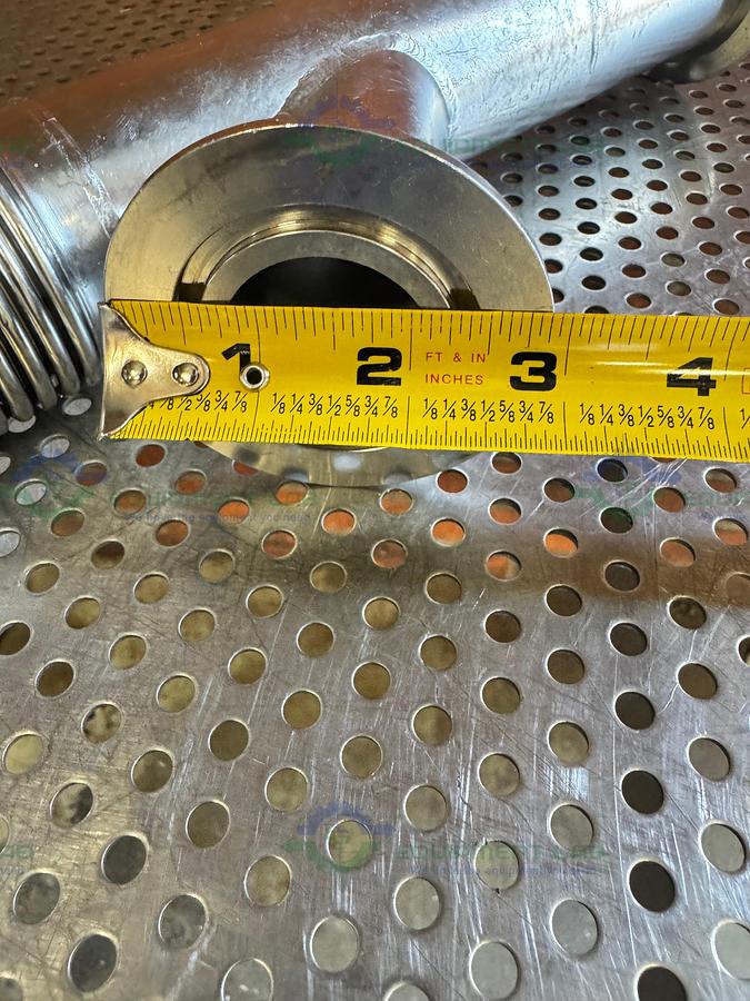 Used Stainless Steel KF50 Vacuum Bellow Tee