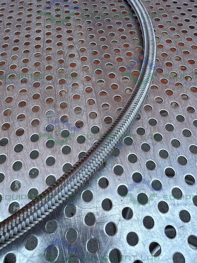 Used Unbranded 44" Stainless Steel Braided Hose w/ 1/2" NPT Fittings