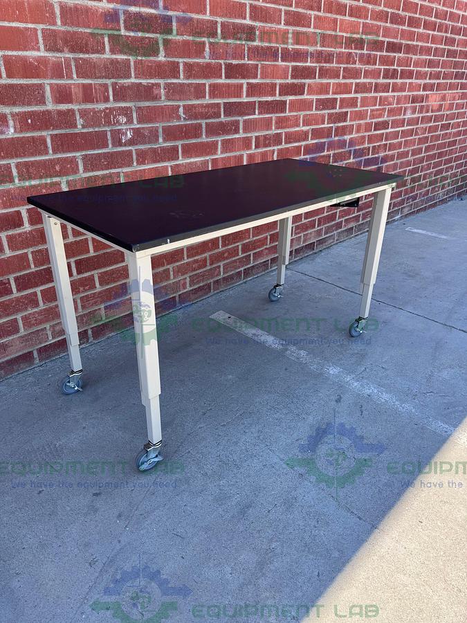 Used Unbranded Adjustable  Science Table with Wheels-30" W x 62" L