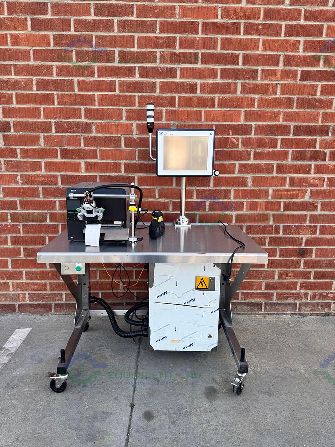 Used Optel Portable Manual Packing Station w/ Sato CL6NX Thermal Printer, Scanner