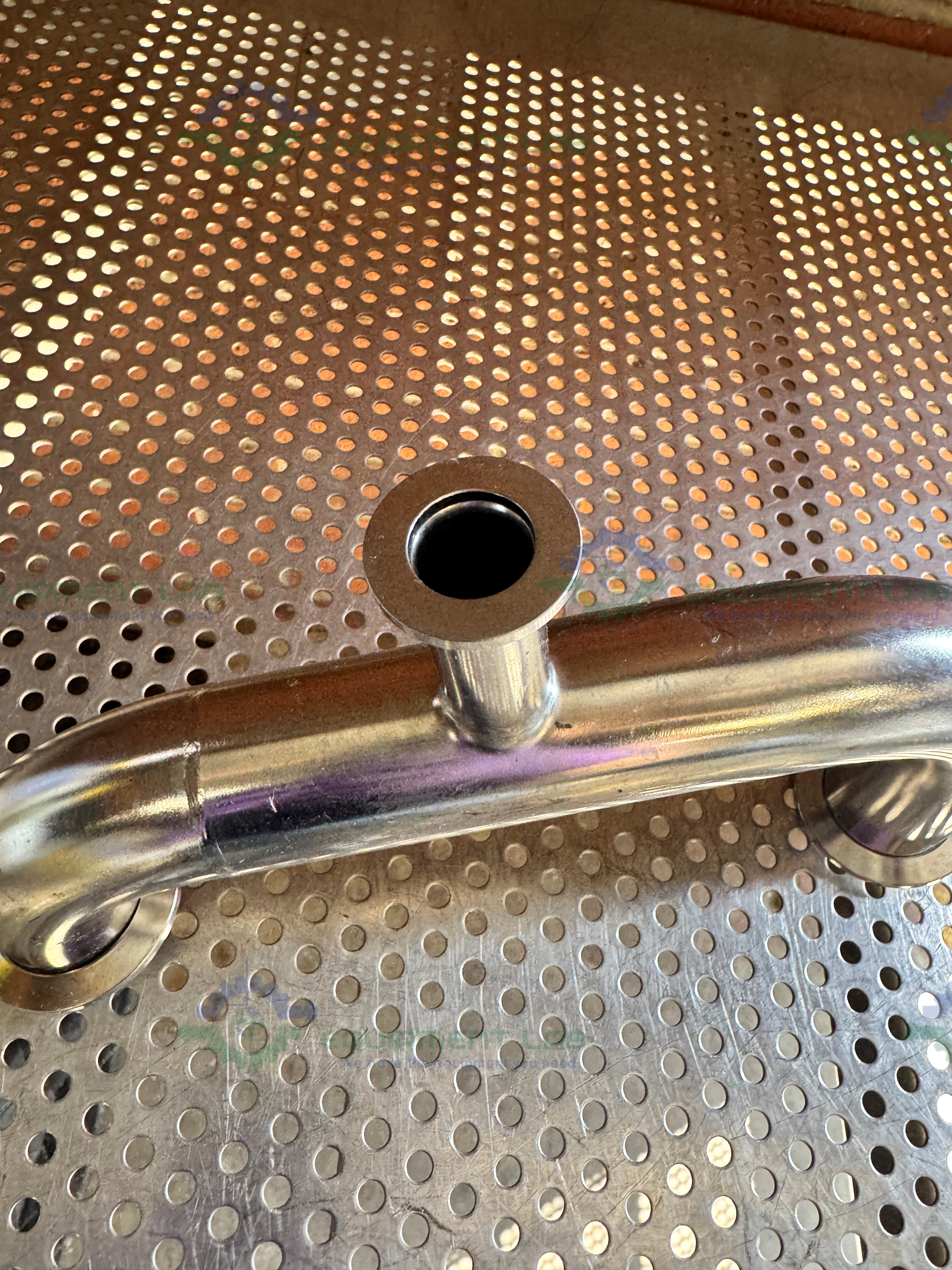 Used Stainless Steel U-Bend 3 Way Process Pipe w/ KF 40 to KF 16/10