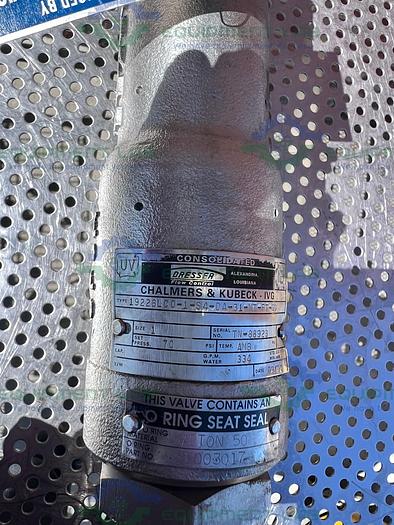 Used Chalmers & Kubeck 19226LCO Pressure Relief Valve 70 PSI, 1" Sanitary Fitting