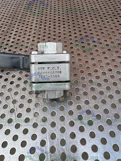 Used SVF -F. C. I. R86666ATSE Ball Valve 1500 PSI w/ 1/4" Threaded Fitting
