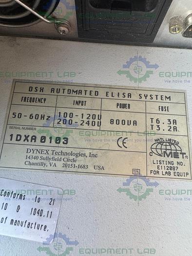 Used Dynex  DSX 4 Plate Automated Elisa System Medium Throughput 100 - 240 V
