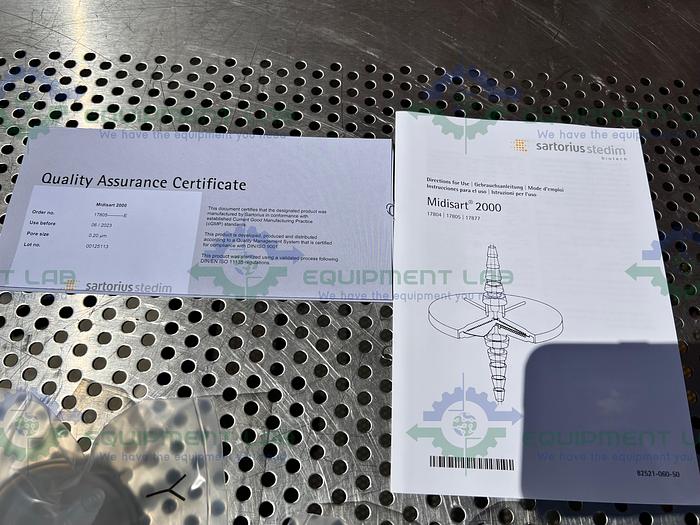 Used Box of 12 - Sartorius Stedim  17805 Midisart 2000 Venting Filter PTFE, PP Housing