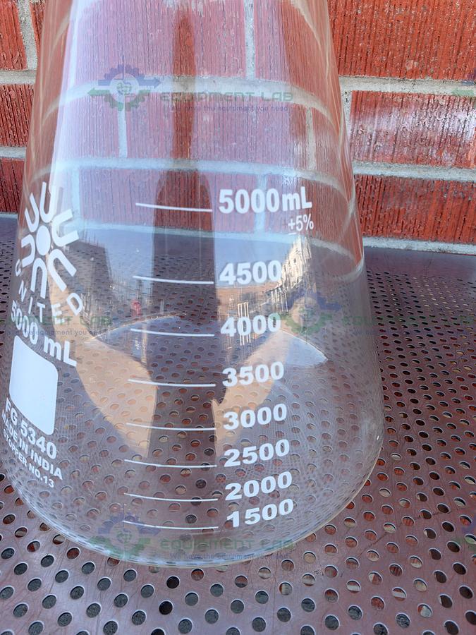 Used Lot of 2 - United Scientific FG5340 5000 mL Erlenmeyer Flask