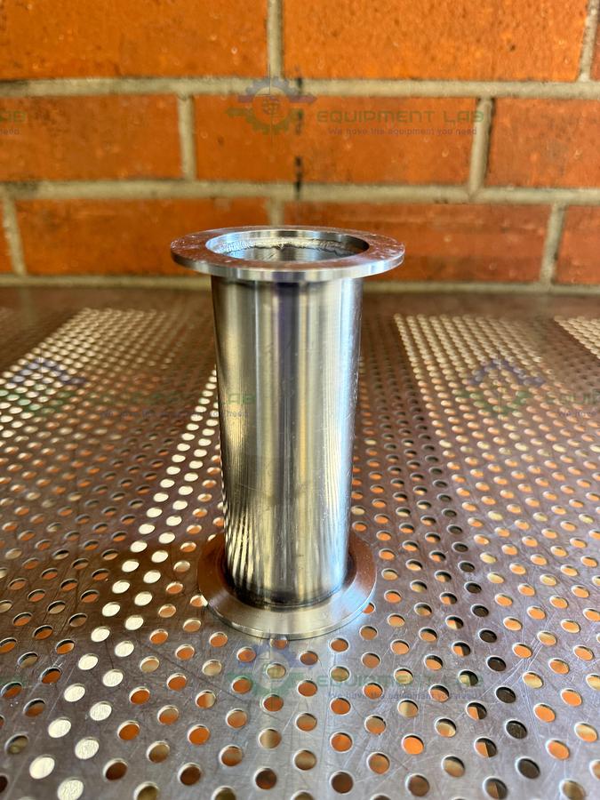 Used Stainless Steel KF 50 Nipple Vacuum Fitting 5.375" Length