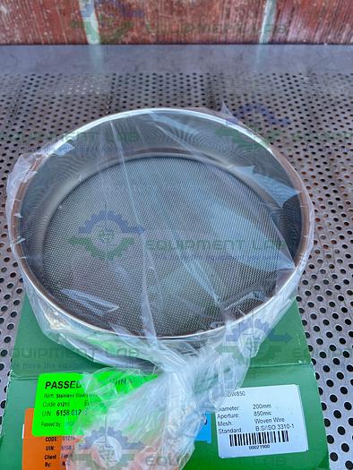 Used Glenammer Stainless Steel 200 mm Diameter 850 Mic Shieve