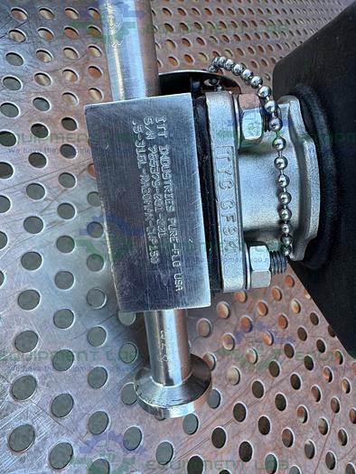 Used 3 ITT Pure Flo .5-316L- RA20MAX 4 Way Diaphragm Valve w/ 1/2" Sanitary Fitting