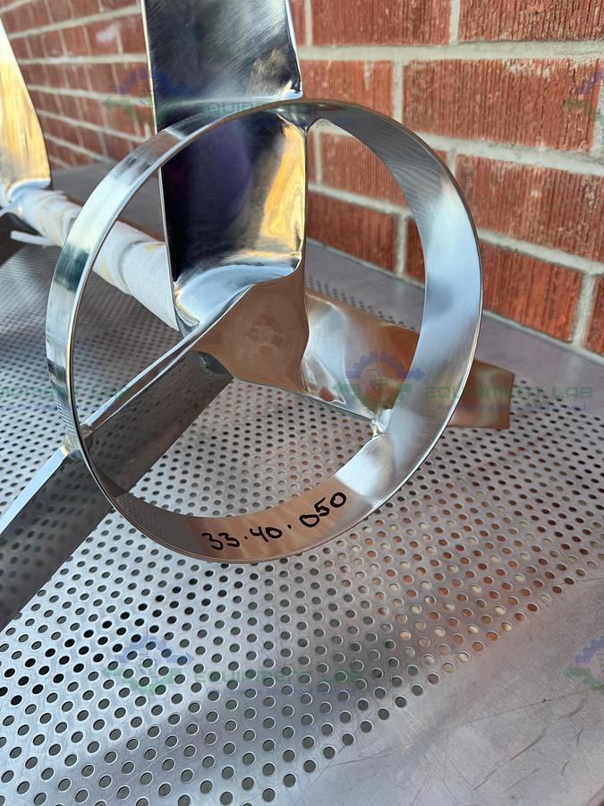 SPX Stainless Steel Mixing Tank Impeller 100" x 14" x 1.5" w/ Flange Fitting