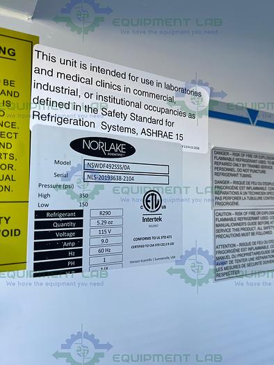 Used Norlake  NSWDF492SSS/0A White Dimond Series Auto Defrost Freezer -25C, 49 CU. FT.