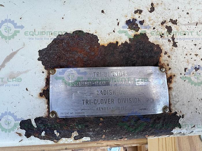 Used Tri Clover F3218MD-B40 Stainless Steel Tri Blender Mixer 480V w/ 10 HP Motor