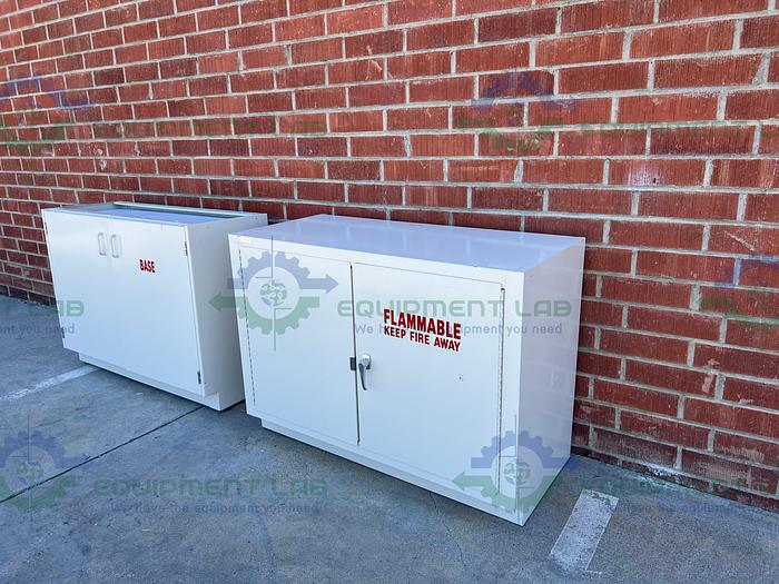 Used Mott  Flammable Storage Cabinet 48" x 22" x 35" w/ Mott Acid Cabinet 18"x35"x48"